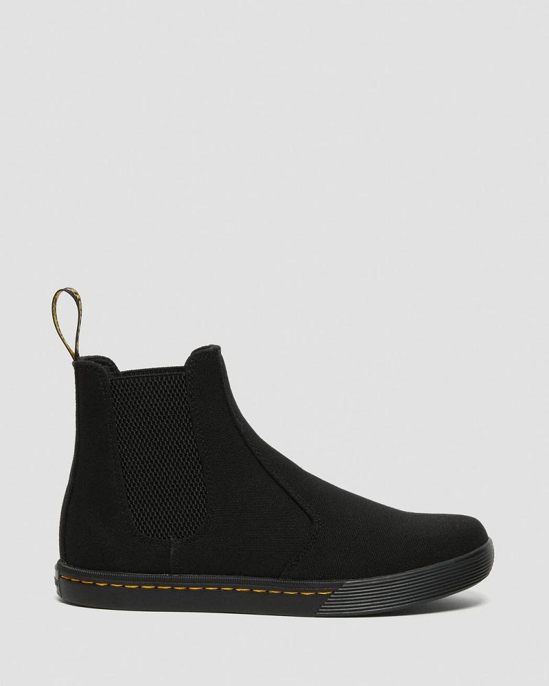 Dr Martens Makela Canvas Casual Chelsea Støvler Dame Sort | DK 125KOR